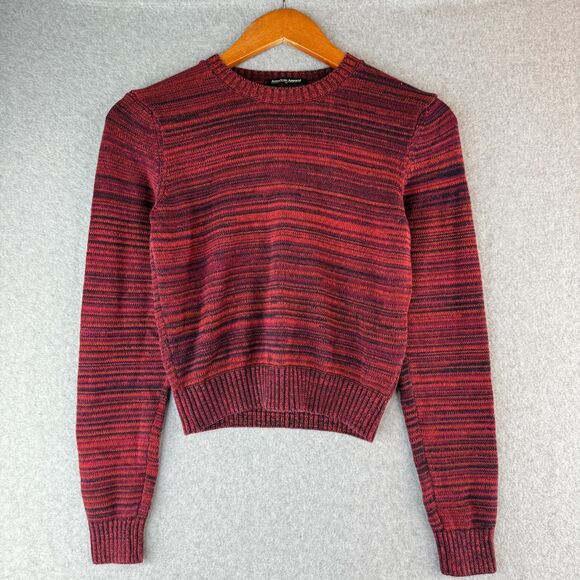 American Apparel Deadstock Red Fisherman Ribbed Knit Sweater Long Sleeve Sz XS - Picture 1 of 4